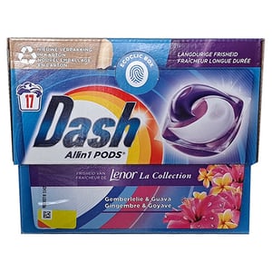 Dash All-in-1 Pods Lenor / Gemberlelie & Guava / 17 wasbeurten