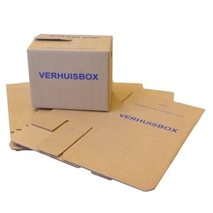 Raadhuis verhuisdoos dubbele bodem / karton / bruin / 5 stuks