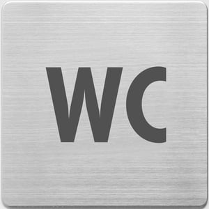 Alco bordje toilet WC / rvs / metaal & zwart