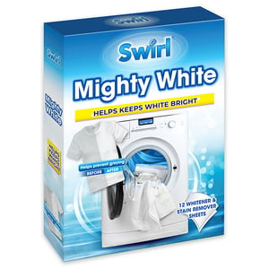 Swirl Mighty White Witmakende & Vlekverwijderende Wasvellen / 12 stuks