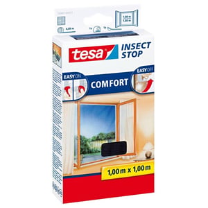 Tesa vliegenhor Insect Stop / comfort / raam / 100 x 100 / zwart