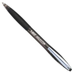 BIC Atlantis soft balpen / zwart / 12 stuks