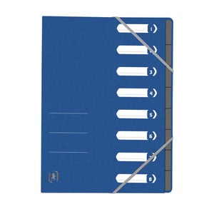 Oxford Top File+ sorteermap / A4 / karton / blauw / 8 tabs