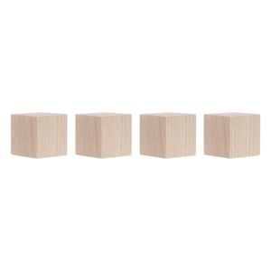 Magnetoplan Wood Series kubusmagneten / hout / 4 stuks