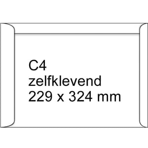 Raadhuis akte envelop / zelfklevend / C4 / 229 mm x 324 mm / 250 stuks