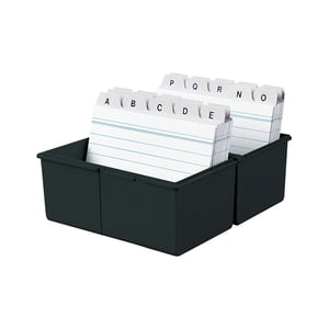 HAN 978-13 kaartenbak / A8 / polystyreen / zwart / tot 300 kaarten