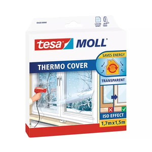 Tesa TesaMoll Thermo Cover isolatiefolie / transparant / 1,7 m x 1,5 m