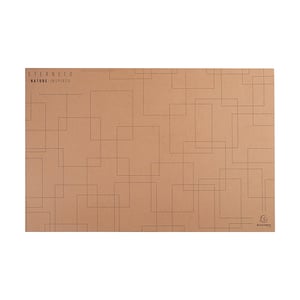 Exacompta 60147D Eterneco bureauonderlegger / karton / bruin / 58,5 x 38,5 cm