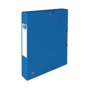 Oxford elastobox Top File+ / A4 / karton / blauw / 40mm / 300 vel