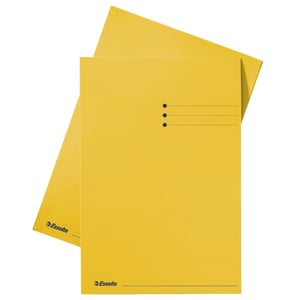 Esselte inlegmap / karton / lijnbedrukking / folio / geel / 100 stuks