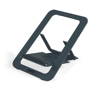 Leitz 63460089  Ergo aluminium ultraplatte laptopstandaard / verstelbaar / donkergrijs / tot 17 inch