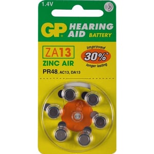 GP PR48 gehoorapparaat batterij / ZA13 / oranje / 6 stuks