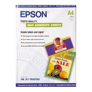 Epson S041106 zelfklevend fotopapier / mat / A4 / 167 gr. / 10 vel