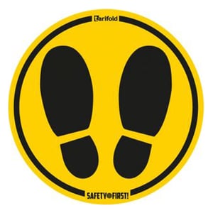 Tarifold 7999839 waarschuwingsmat voetstappen / geel-zwart / 1 stuk
