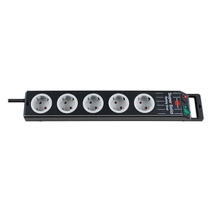 Brennenstuhl 1153380115 Super-Solid-Line stekkerdoos / 5 stopcontacten / met schakelaar / zwart / 2,5 meter