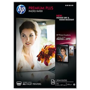 HP CR673A premium plus zijdeglans fotopapier / A4 / 300gr. / 20 vel