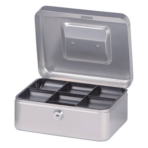 Maul 5610295 stalen geldkist / metaal / zilver / met slot