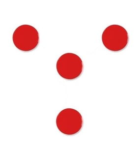 Nobo magneten / rood / 38 mm / 4 stuks