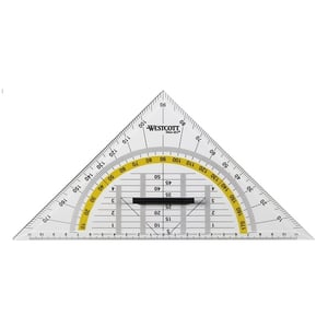 Westcott geodriehoek / met greep / 24cm