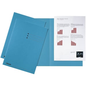 Esselte inlegmap / karton / lijnbedrukking / A4 / blauw / 100 stuks