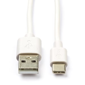 Goobay USB-A naar USB-C kabel / wit / 2 meter