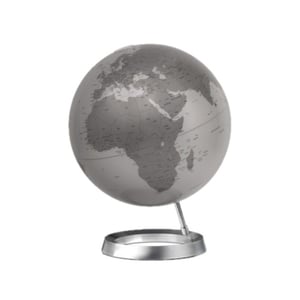 Atmosphere wereldbol / Full Circle Vision / metallic zilver / 30 cm