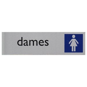 Posta Picto bordje toiletten dames / kunststof / zilver