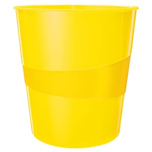 Leitz 5278 WOW papiermand / polystyreen / geel / 15 liter