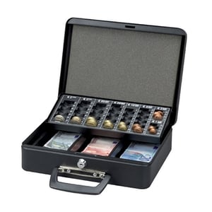 Maul 5631490 luxe stalen geldkist / metaal / zwart / met slot