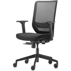 Dauphin To-Sync Mesh Bureaustoel | zwart