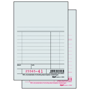 Sigel 40925 kassablok / grijs met carbon / 2x 50 vel