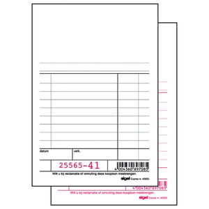 Sigel 40920 kassablok / wit met carbon / 2x 50 vel