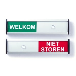 Posta Picto schuifbord welkom - niet storen / kunststof / 1 stuk