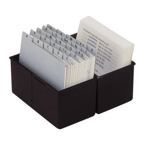 HAN kaartenbak / A5 / zwart / 450 kaarten