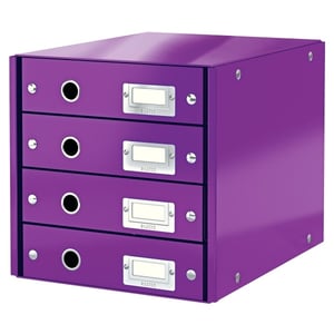 Leitz 6049 WOW ladeblok / paars metallic / 4 laden