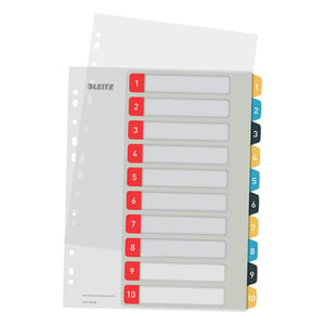 Leitz Cosy bedrukbare tabbladen / A4 / plastic / 11-gaats / 10 tabs