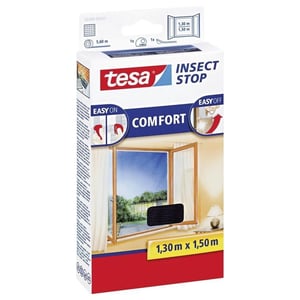 Tesa vliegenhor Insect Stop / comfort / raam / 130 x 150 cm / zwart