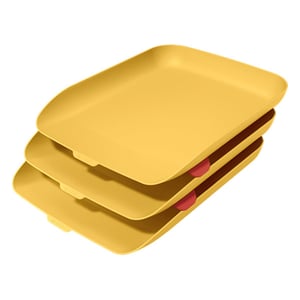 Leitz 53582019 Cosy brievenbak / A4 / polystyreen / warm geel / 3 stuks