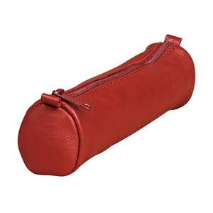 Clairefontaine Age etui / leder / rond / rood / klein