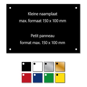 Posthumus gegraveerde naamplaat / kunststof / met schroeven / 150 x 100 mm