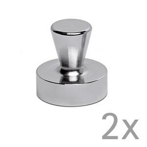 Maul kegelmagneet / Neodymium / lichtzilver / 32 mm / 2 stuks