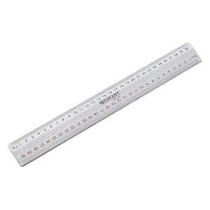 Westcott 525430 snijliniaal / metaal & staal / grijs / 30 cm