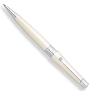 Cross Beverly balpen / gelakt wit / M