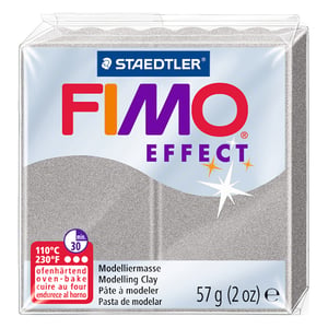 Fimo 8020-81 klei effect / boetseerklei / metallic zilver / 57 gram