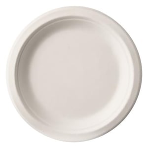 Wegwerpbord suikerriet / wit / 23 cm / 50 stuks