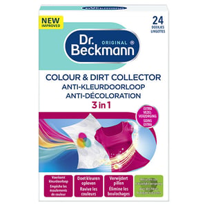 Dr. Beckmann Colour & Dirt Collector Anti-kleurdoorloop Doekjes / 24 doekjes