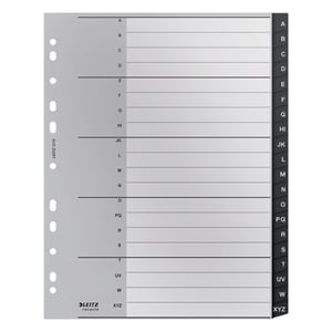 Leitz Recycle indexen / A4 / plastic / A-Z tabs / 11-gaats / 20 tabs