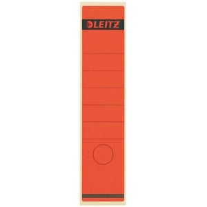 Leitz 1640 rugetiketten / rood / zelfklevend / breed / 61 mm x 285 mm / 10 etiketten